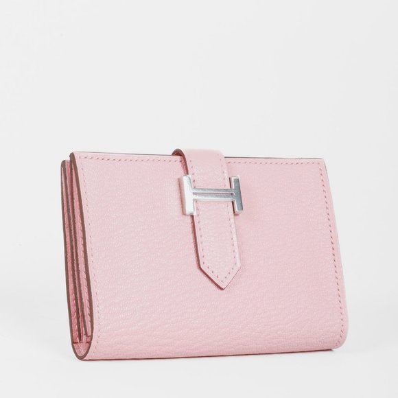Hermes Rose Sakura Bearn Card Holder - Picture 1 of 8